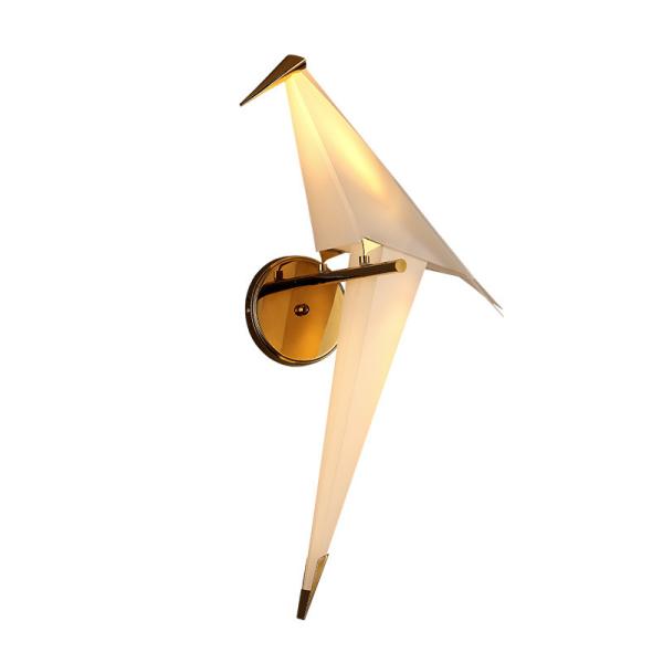 LED Bird Design Wall Lamp Bedside Lamp Creative Origami Paper Crane Wall Light（WH-OR-18）