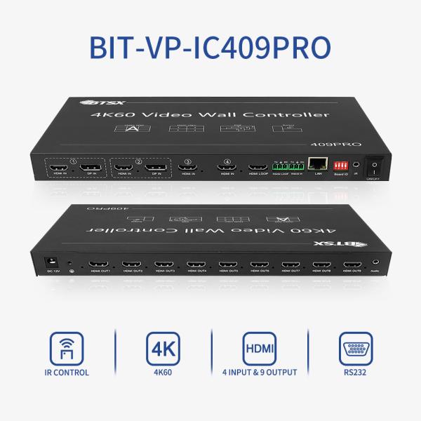 LCD LED TV Video Wall Controller Processor Bitvisus RACK PIP Seamless Switching