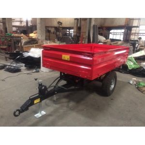 Single Axle Tractor Trailer ,Farm Hydraulic Dump Trailer ;2 Wheel Box Tipper