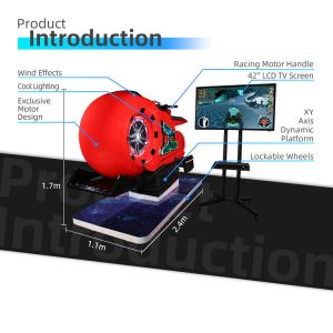 9D VR Racing Simulator Car Crazy Shopping Mall 1.5KW Motorcycle Racing Simulator