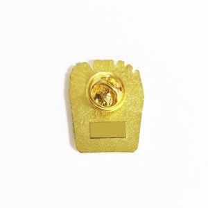 Zinc Alloy Gold Plating Custom Metal Pin 1 Inch Die Struck Ice Cream Lapel Pin