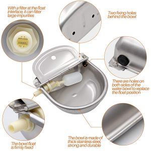 Automatic Water Bowl TRW400SS High-Quality 304 Stainless Steel Easy Installation Saving Time and Effort