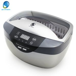Double Transducers Plastic Household Ultrasonic Cleaner With Degass And Touch
