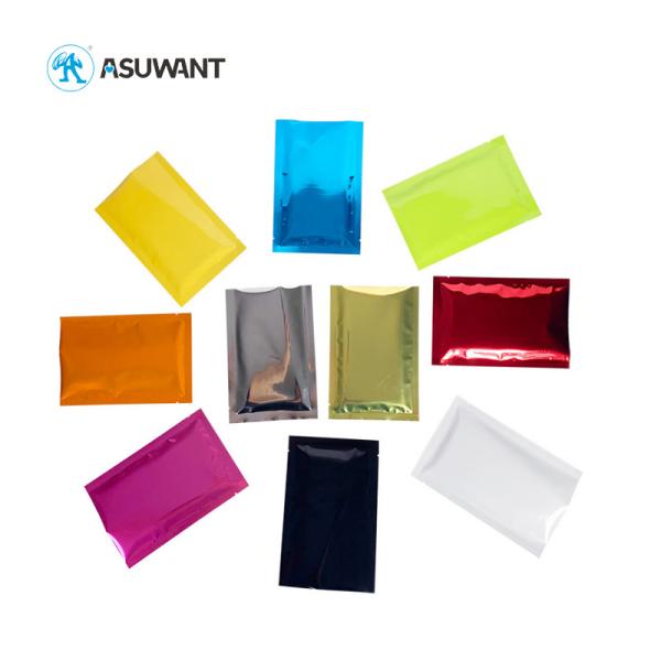 Metallic Silver Aluminum Foil Stand Up Pouch Reusable Heat Seal 1 / 2 / 5 Gallon 7 / 7.5 Mil