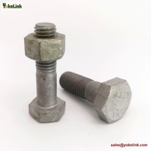 M12X1.75 ASTM F3125M Grade A325M Hot Dipped Galvanized Steel Structural Bolt w