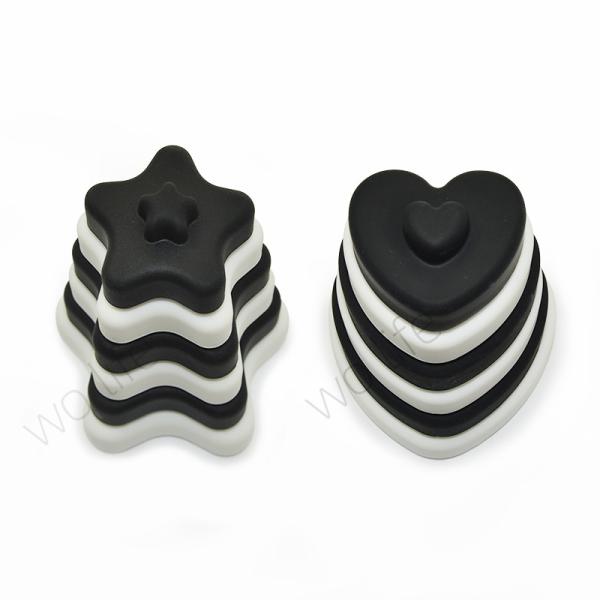 Quality BPA Free Silicone Stacking Nesting Circle Toy Squeeze Play for sale