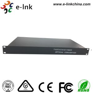 E Link 16 Ch AHD CVI TVI Over Fiber Converter 4 In 1 Video Fiber Type With 2