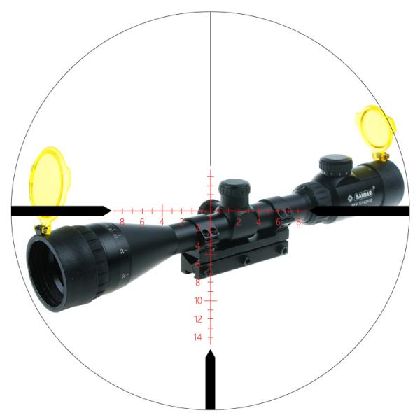 KH 4-12x42 AOE Scope with 3.5-10.5mm Exit Pupil and RGB M-Dot Illuminations