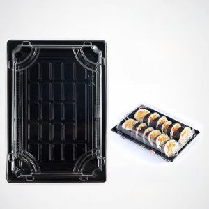 Degradable PET Sushi Packaging Box Disposable Sushi Rectangular Takeaway