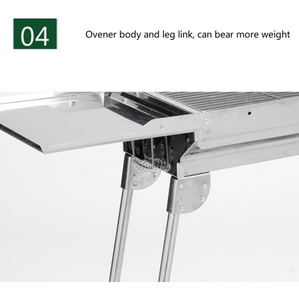 Foldable Small Portable Charcoal Barbecue Grill with Oxygen Depletion Safety Device