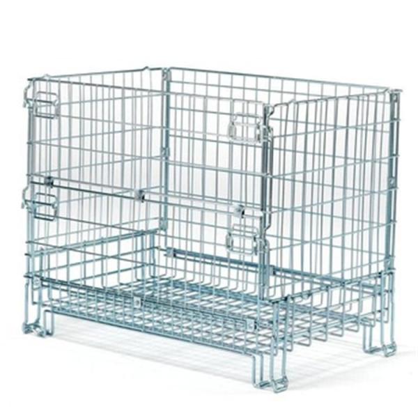 Stainless Steel 304/316 Stackable Heavy Duty Foldable Storage Wire Mesh Pallet Cage