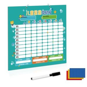 Reusable Durable Preschool Reward Chart With EVA Magnetic Star