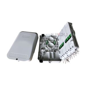 16 core Fiber Optic Distribution Box with SC adapters , PC+ABS material
