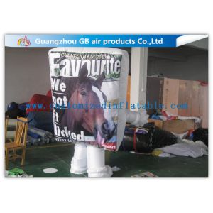 Customized White Inflatable Horse Costume For Adults With Arms Legs For Shows