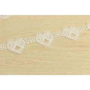 Polyester Guipure Lace Trims With Heart Pattern Multiapplication