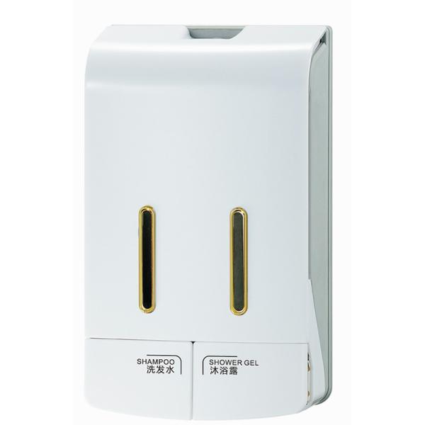 Bathroom ABS 350ml Double Soap Dispenser Wall Mounted