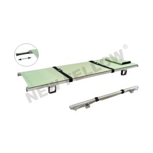 Aluminum Army Emergency Folding Stretcher With Flexible Nylon Handles