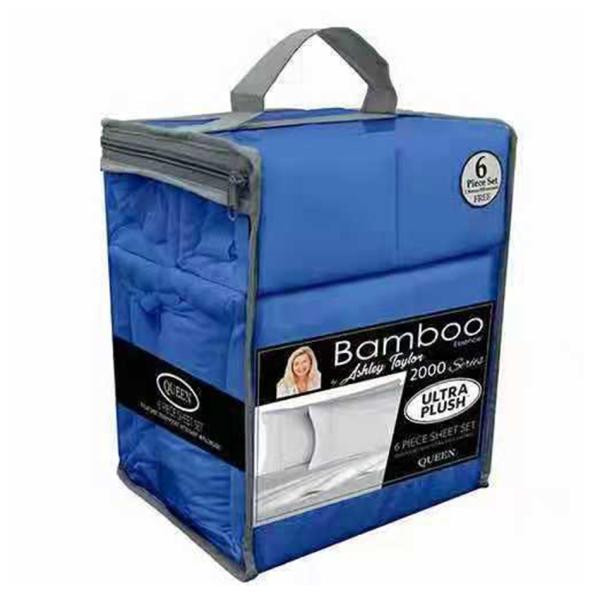 YARN DYED 100% Polyester Fibre 6pcs Bamboo Solid Microfiber Fabric Bedding Sheet Set