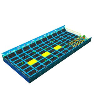 Environmental Protection Soft Indoor Playground Powder Coated With Trampoline