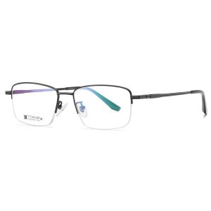 Prescription Available Titanium Frame Eyeglasses Customized B Grade FDA