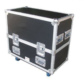 Black Aluminum Flight Case With Wheels And Safe Locks And Strong Handle Size