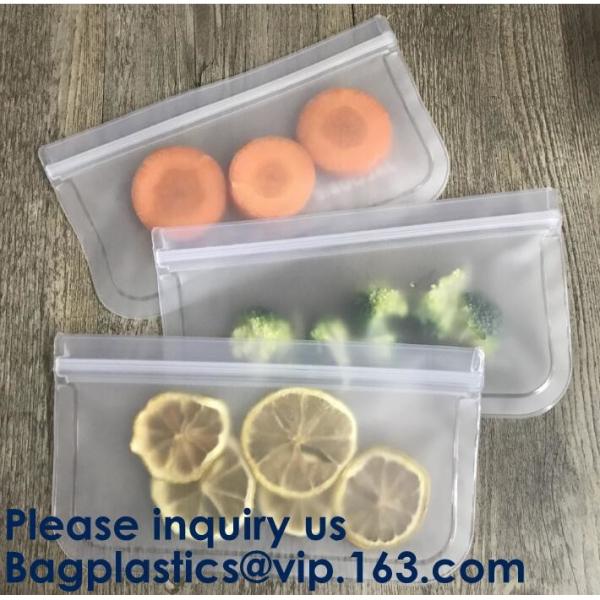 PEVA Snack Food Packaging 5pcs Set Pack Food Snack Storage PEVA k Reusable Peva Food Storage Zip Seal Sandwich Sna