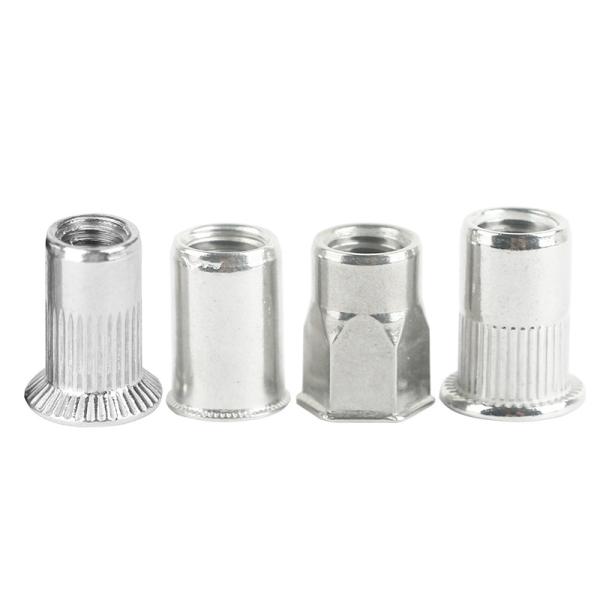 ZINC PLATED Small Large Countersunk Flat Head Reduced Side With Notch Collar Rivet Nuts