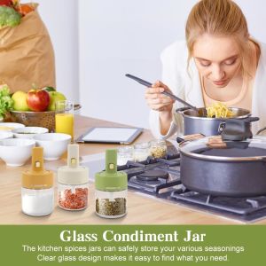 Customized Packaging Airtight Clear Seasoning Spice Container Glass Condiment