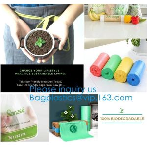 Biodegradable Compostable Garbage Bin Liners, Kitchen Bin Liner Compostable Flat
