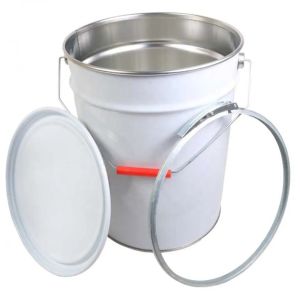 20 Litre Galvanized Paint Bucket With Printing Ideal For Industrial Applications
