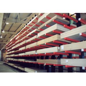 High Capacity Industrial Cantilever Storage Racks Heavy Duty With Roof / Drain