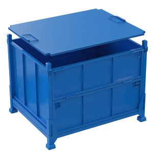 Warehouse Heavy Duty Foldable And Stackable Steel Stillage Cage Collapsible