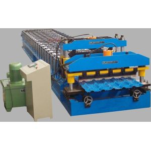 Wholesale 7.5Kw Main motor power Roof Tile Roll Forming Machine with 12-15m/min from china suppliers