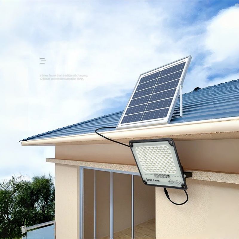 Smart LED Solar Floodlight With Motion Sensor Dusk To Dawn For Garden Lighting