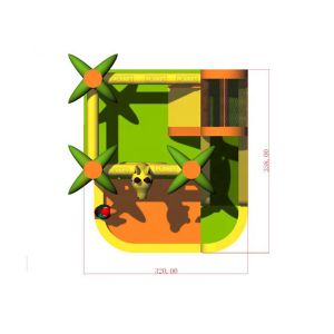 840D Oxford Inflatable Jumping Castle Bouncer With Water Slide