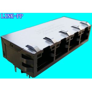 4 Port Gigabit Rj45 Mag Jack LPJG49837A31NL Shield With LEDs Industry Switches