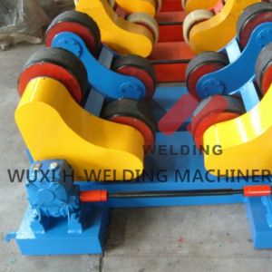 40T Vessel Pipe Welding Rotator With Rubber Roller High Speed 1000 mm / min