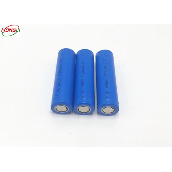 Strict Inspected 1500mah Lithium Ion Battery 18650 Cylindrical ROHS Certificatio