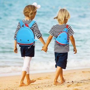 10L Personalized Blue Shark Backpacks For Kids Neoprene Material