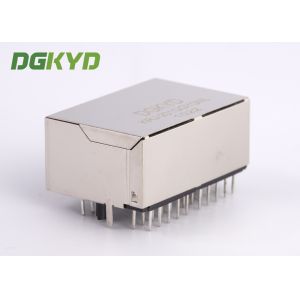 1000 BASE ganged 2 Port cat6 RJ45 Modular Jack with internal transformer RoHS