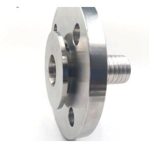 Swivel flange with toothed hose shank for connecting with another hose closely