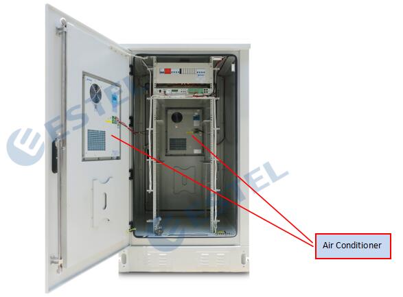 IP65 Insulated Outdoor Telecom Enclosure With DC48V Cooling System / Base Station Cabinet