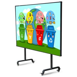 84'' Projector Smart Board , Movable Interactive Whiteboard 32767x32767