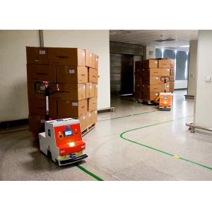 Wholesale AGV Automated Guided Robot , Automated Guided Tugger High Guiding Accuracy from china suppliers