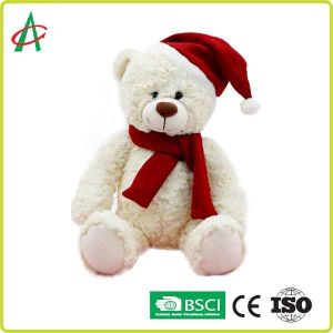 Huggable 25cm Plush Teddy Bear With Christmas Cap