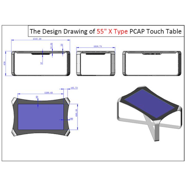 55 inch China factory smart touch screen Windows interactive touch table price