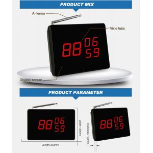 Good quality wireless restaurant digital screen display waiter table calling