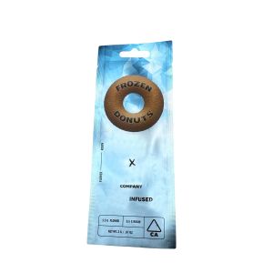 Matte Metallic Shinny 2 G Mylar 3 Side Seal Pouch With Hanging Hole Custom Logo