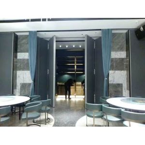 Restaurant Dinning Room Folding Partition Wall / Movable Sliding Gate 65mm