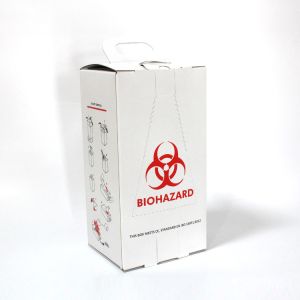 Biohazard Waste Needle Collection 5L Medical Sharps Box White safe box Foldable